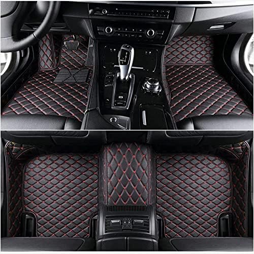 Jeep Grand Cherokee Floor Mats Black  Red Diamond Stitching Custom Car Mats Set interior - Accessories