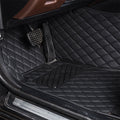 Black and Black  Diamond Stitching Custom Car Floor Mats