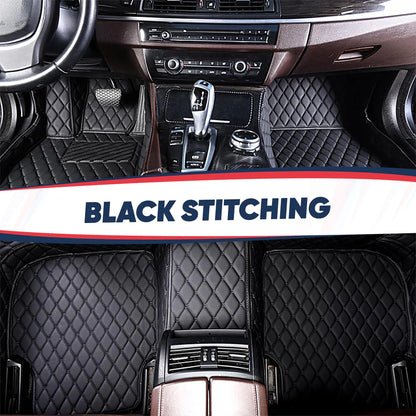 Jeep Grand Cherokee Floor Mats Black  Red Diamond Stitching Custom Car Mats Set interior - Accessories