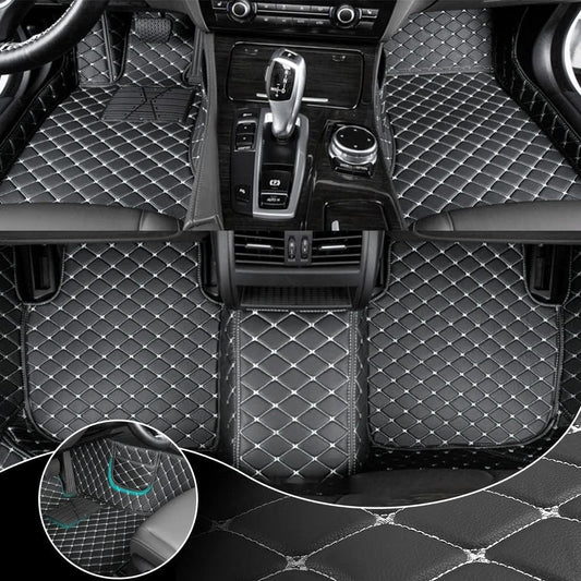 Mazda CX5 Floor Mats Black  White Diamond  Stitching Custom Car Mats Set interior - Accessories